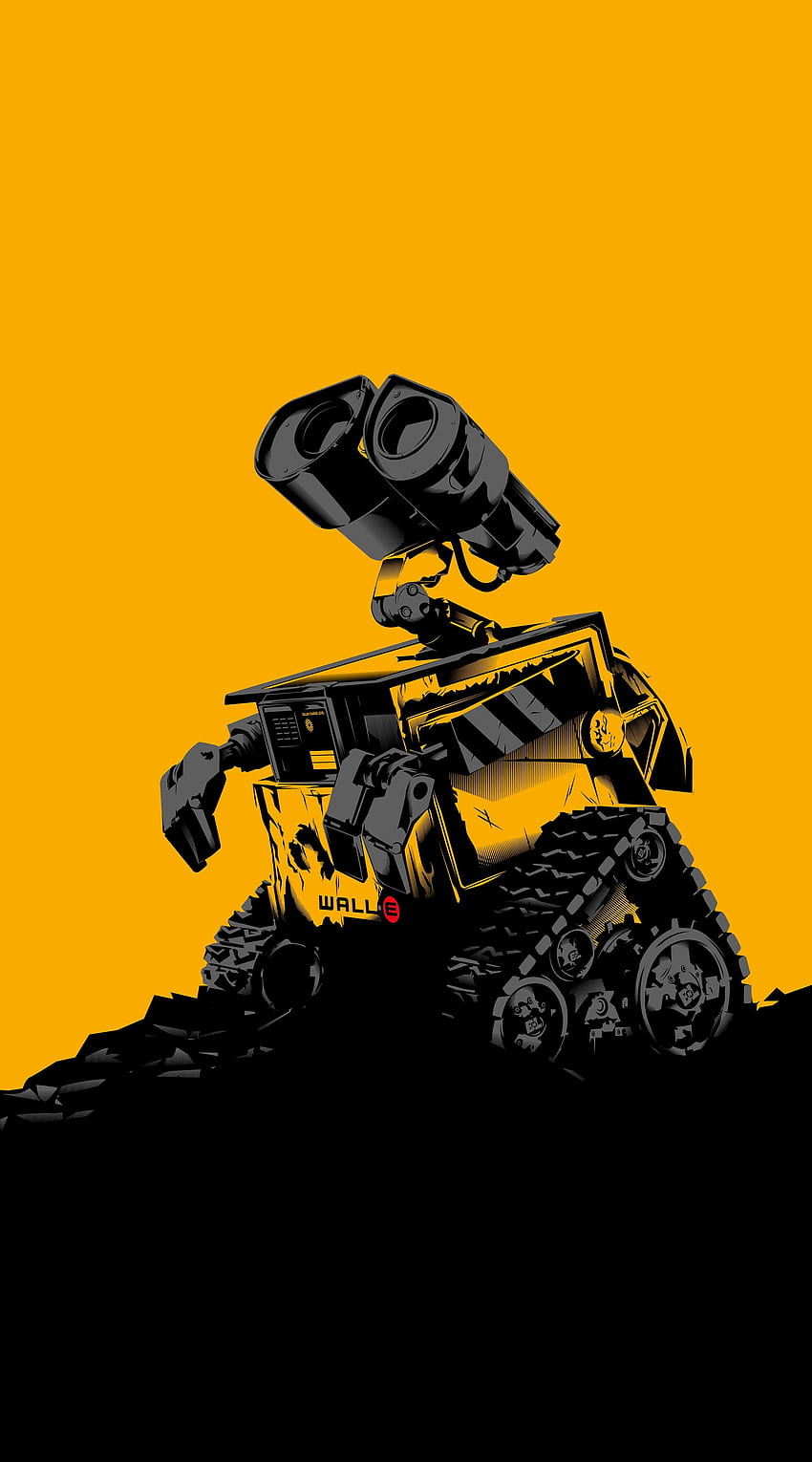 WALL-E GIALLO, giallo, disney, walle Sfondo del telefono HD