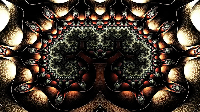Fractal Clover, fractal, fantasy, unique, art HD wallpaper