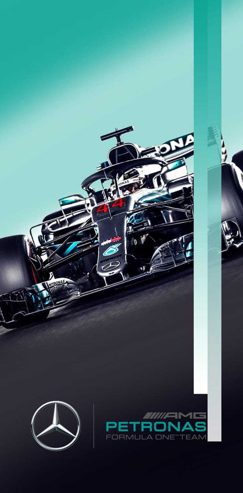Mercedes AMG Petronas Formula 1 Team - Lewis Hamilton #44 - Chrome/Silver  Arrow livery - 4K/HD iPhone F1 Wallpaper Download | GPBox