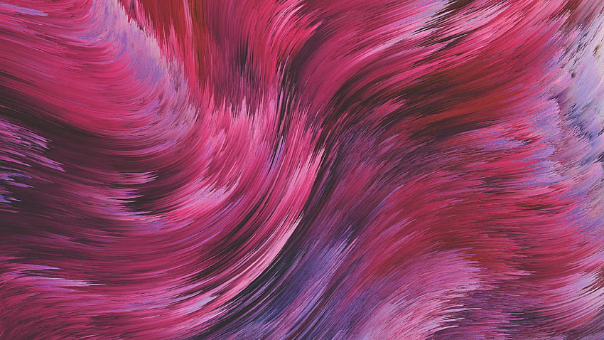 Glitch art, космически произведения на изкуството, живи, пиксели, розово, абстрактно, живи HD тапет