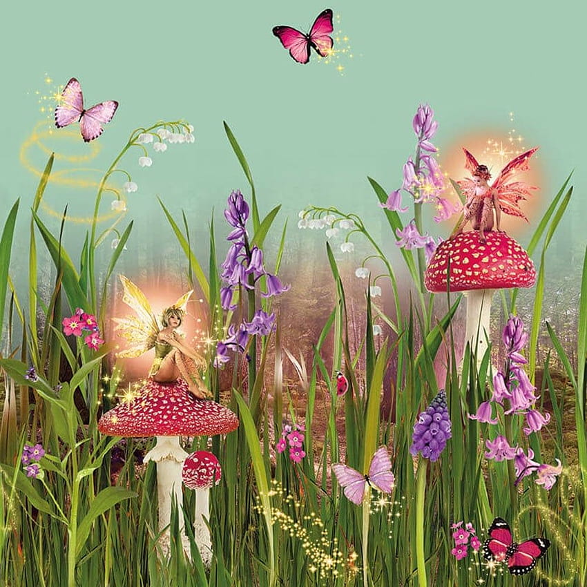 Magic Garden Fairies Frieze Multicolor - Magic Garden, Spring Fairies Tapeta na telefon HD