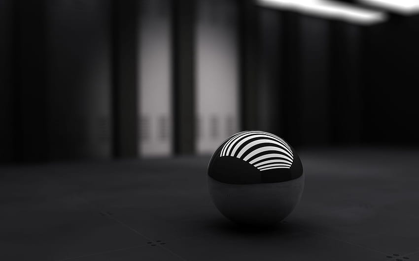 3D, Stripes, Streaks, Ball HD wallpaper