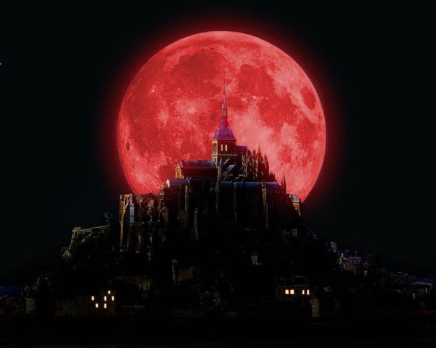 Изгряваща кървава луна, Кървав замък HD тапет