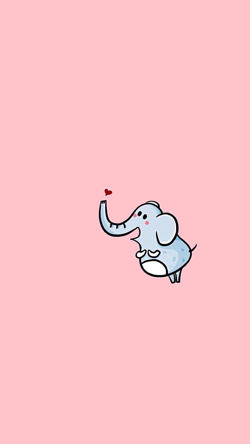 Aleena on Cartoon. Cute , Simple Elephant HD phone wallpaper