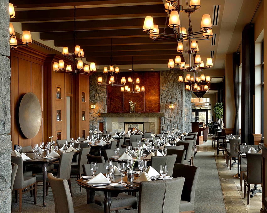 restoran, kafe, peralatan, meja, kursi, interior, standar desain latar belakang 5:4, Restoran Wallpaper HD