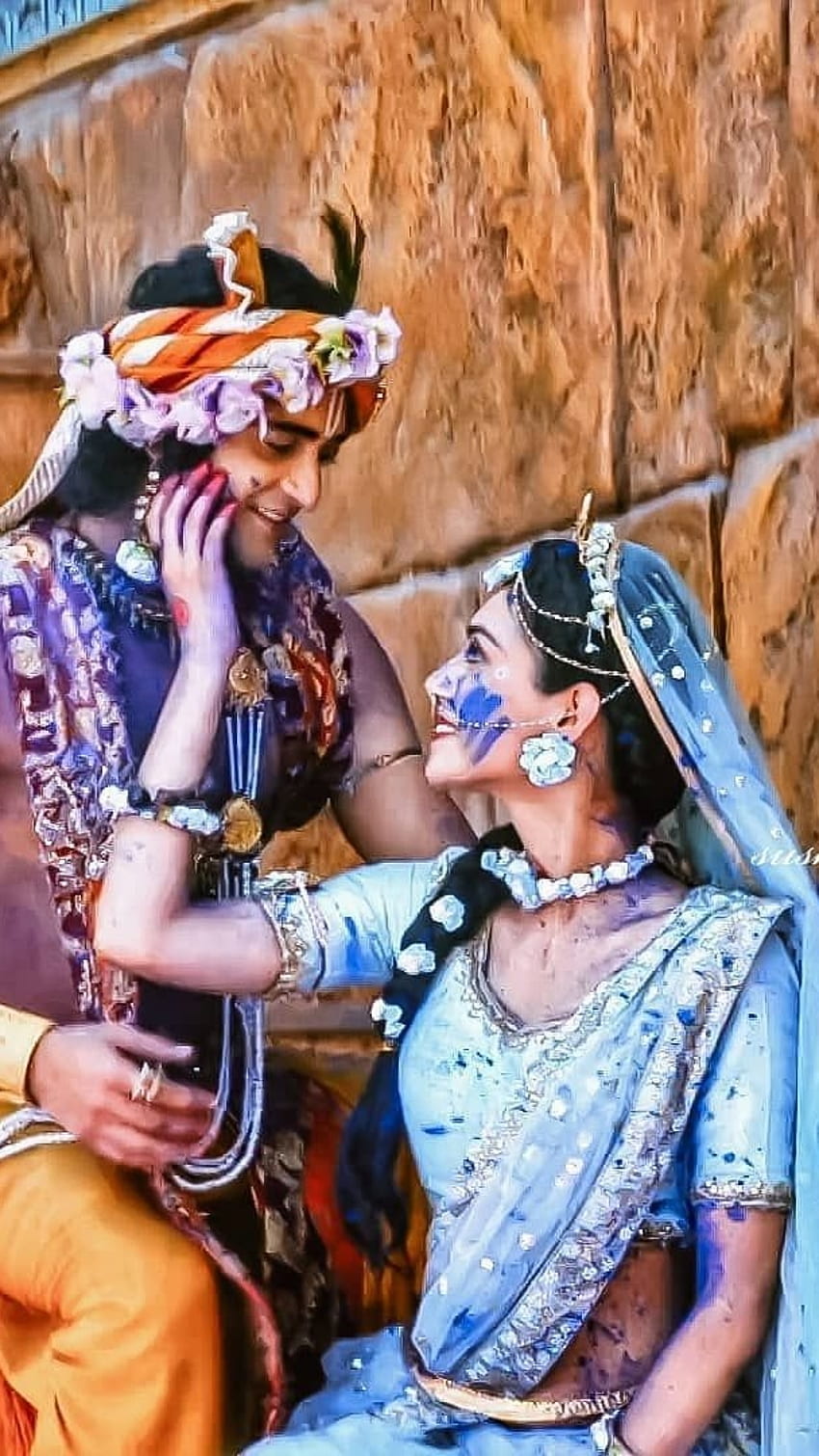 Radha Krishna Seriale, Holi, Amore, Radha Krishna Sfondo del telefono HD