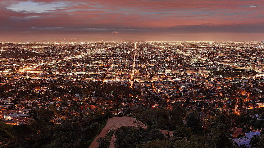 Los Angeles pada malam hari - Dunia Wallpaper HD