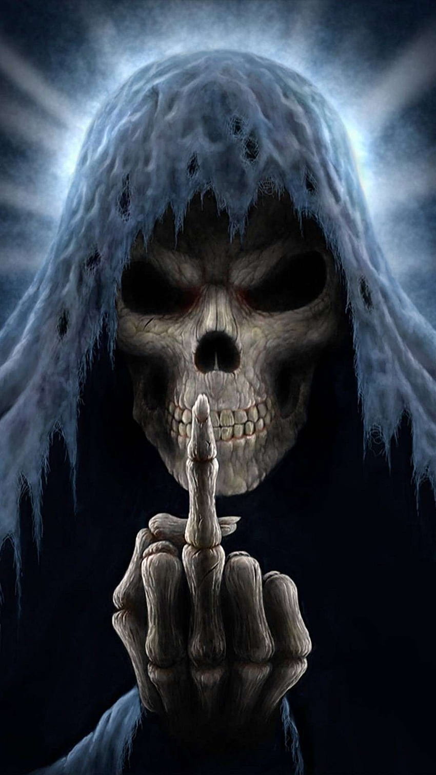 Scary Skull, Scary Evil Skull HD phone wallpaper