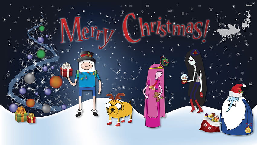 Adventure Time, Finn and Jake Christmas HD wallpaper