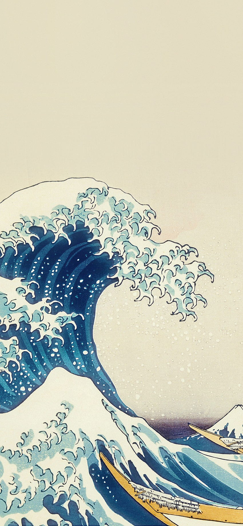 Wave Art Hokusai Japanese Paint Illust Classic, Dark Japanese HD phone wallpaper