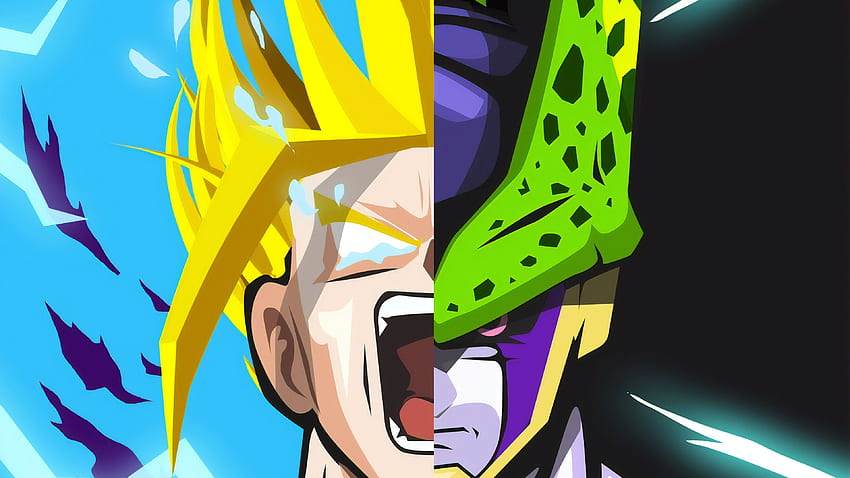 Goku and Cell from Dragon Ball Anime Ultra, Goku Vs Cell HD wallpaper