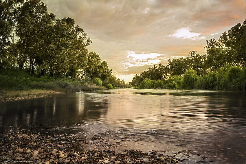 Sungai Macquarie, Dubbo, New South Wales, Australia dalam resolusi Wallpaper HD