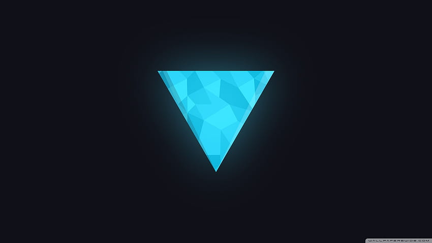 สามเหลี่ยมเรขาคณิต - สีน้ำเงิน ❤ สำหรับ • กว้าง วอลล์เปเปอร์ HD