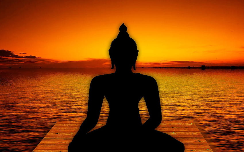 Sunset Meditation, Yoga Sunset HD wallpaper