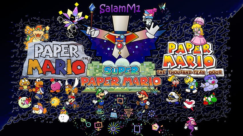 Super-Papier-Mario HD-Hintergrundbild