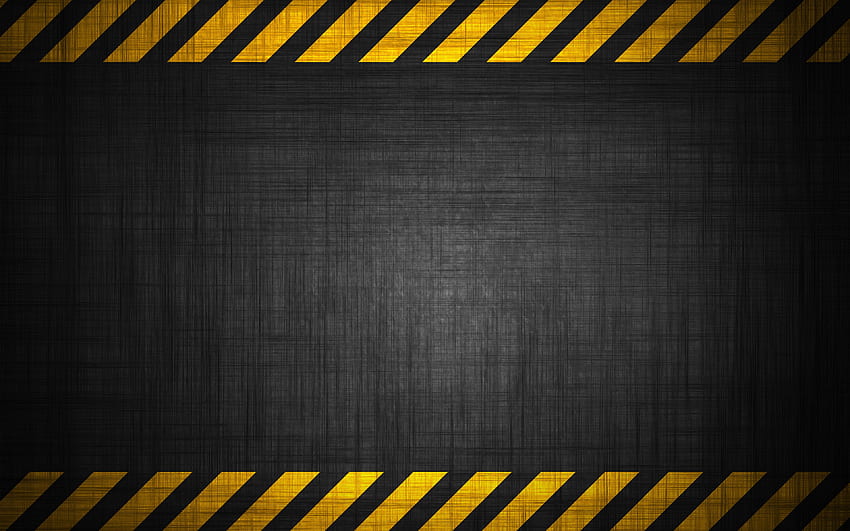 warning background, , caution strips, gray, Yellow and Gray HD wallpaper