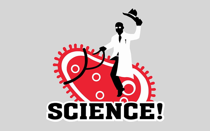 Lustige Wissenschaft. Lustige Wissenschaftsillustration, lustige Biologie HD-Hintergrundbild