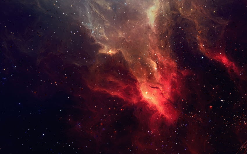Nebula s, Orange Nebula HD wallpaper