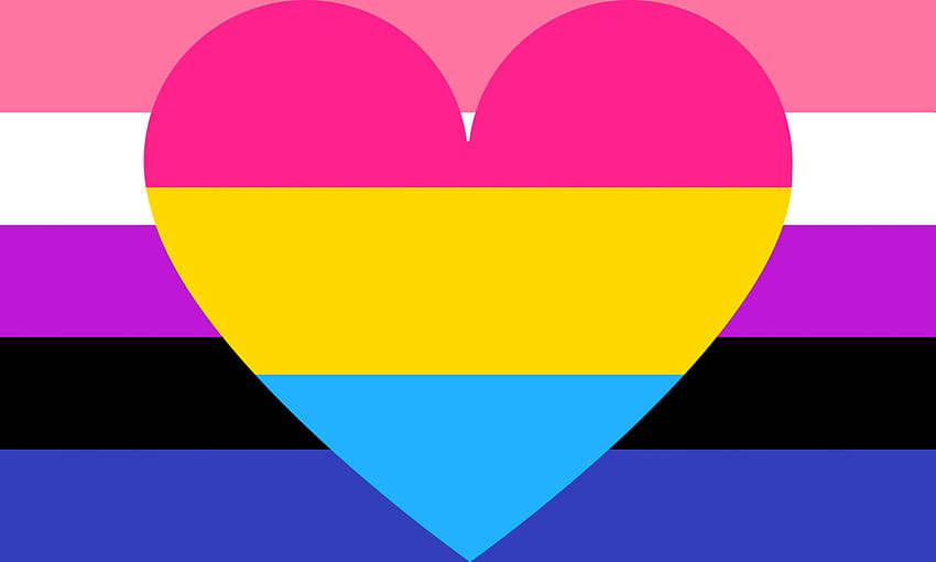 Bandeira do orgulho de combinação pansexual de gênero fluido – nação do orgulho papel de parede HD