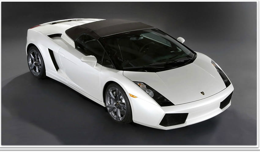 Białe Lamborghini, białe, sportowe, lamborghini, samochody Tapeta HD