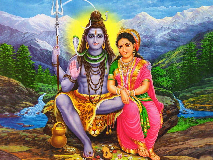 Lord Shiva High Resolution, Shiv Parvati Tapeta HD