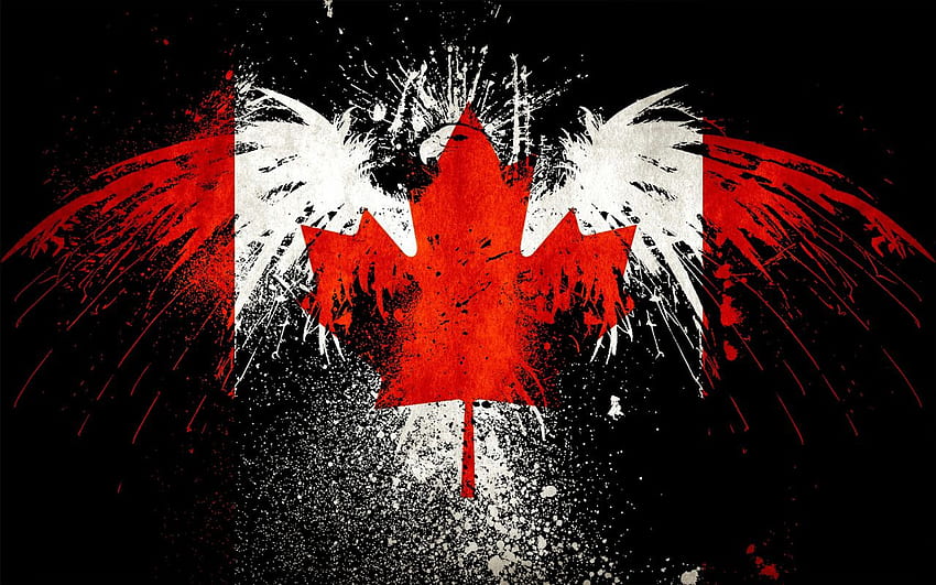 캐나다 독수리 깃발 - 멋진 캐나다 국기 HD 월페이퍼