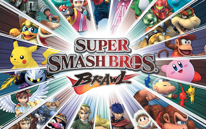 Super Smash Bros Brawl, mario, nintendo, étoiles, pikachu, lien, fracasser, sourciller, zelda, donkey kong, kirby Fond d'écran HD
