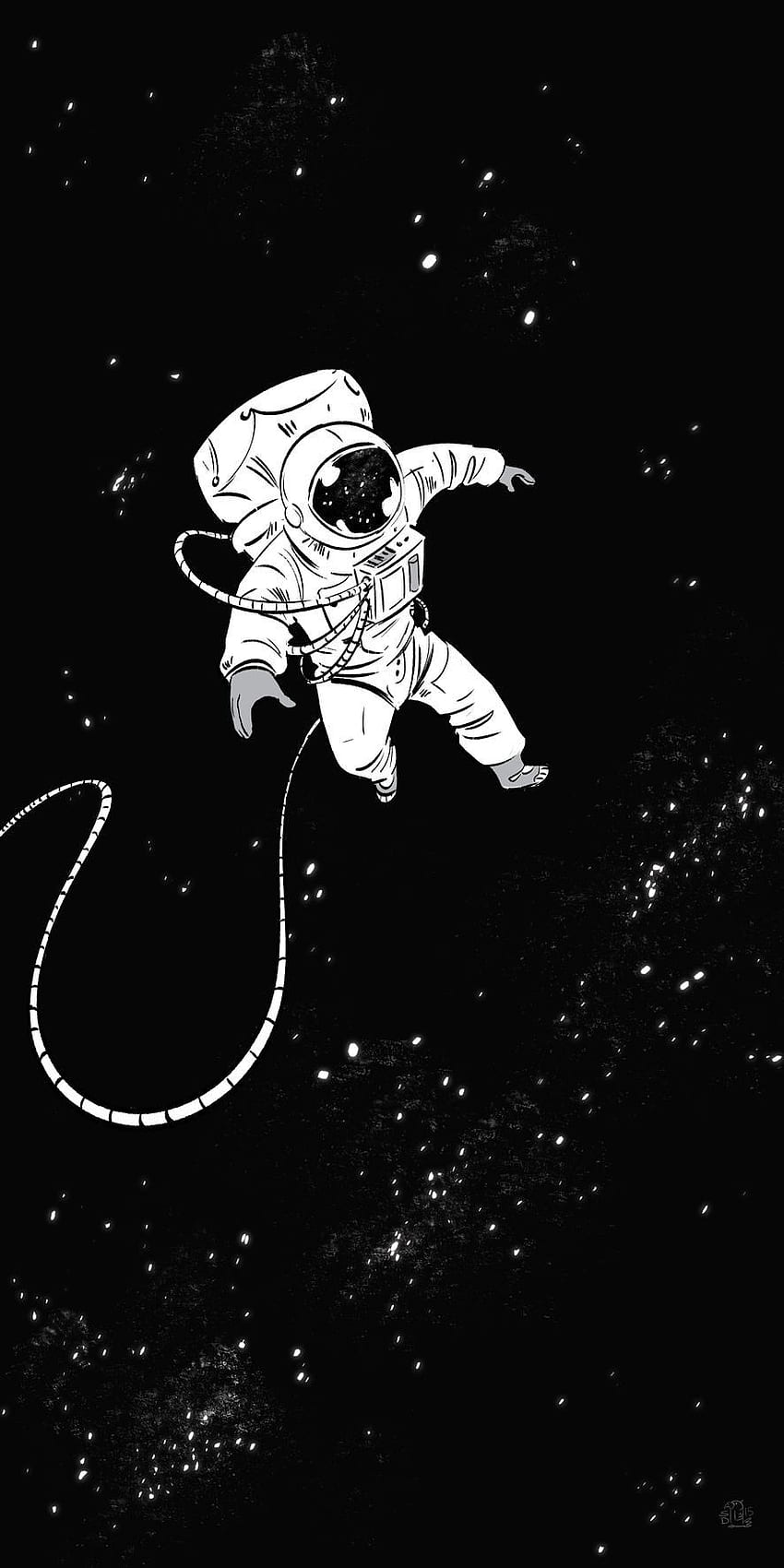 Astronauta, Espaço, Astronauta Preto e Branco Papel de parede de celular HD
