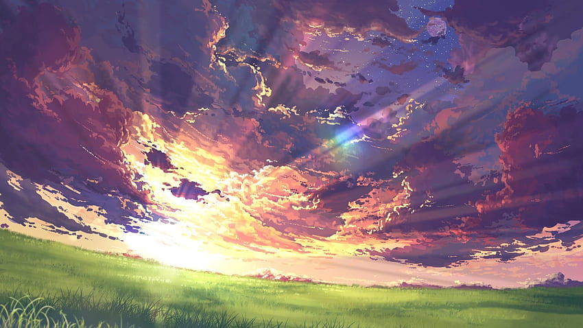 Vibrant Dawn [1920 x 1080]. Anime , Anime, Anime Sunrise HD wallpaper