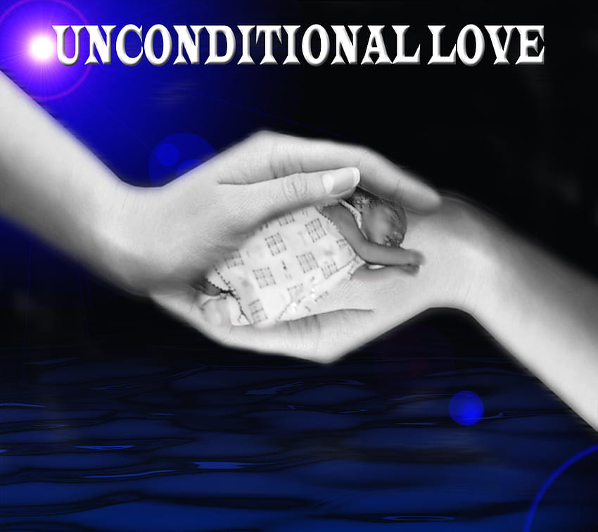 Unconditional love, blue, life, warmth, love, baby, hands HD wallpaper