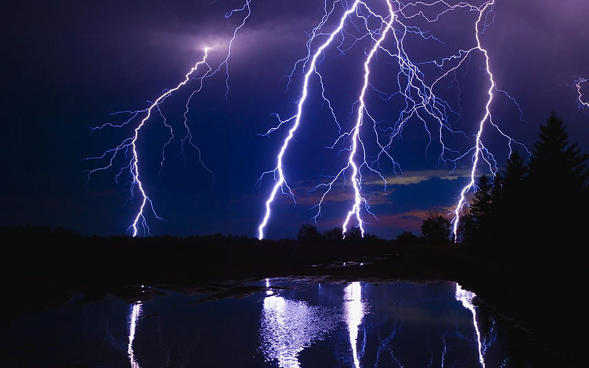 Lightning - Lightning Thunder - & พื้นหลัง, ฟ้าร้องและสายฟ้า วอลล์เปเปอร์ HD