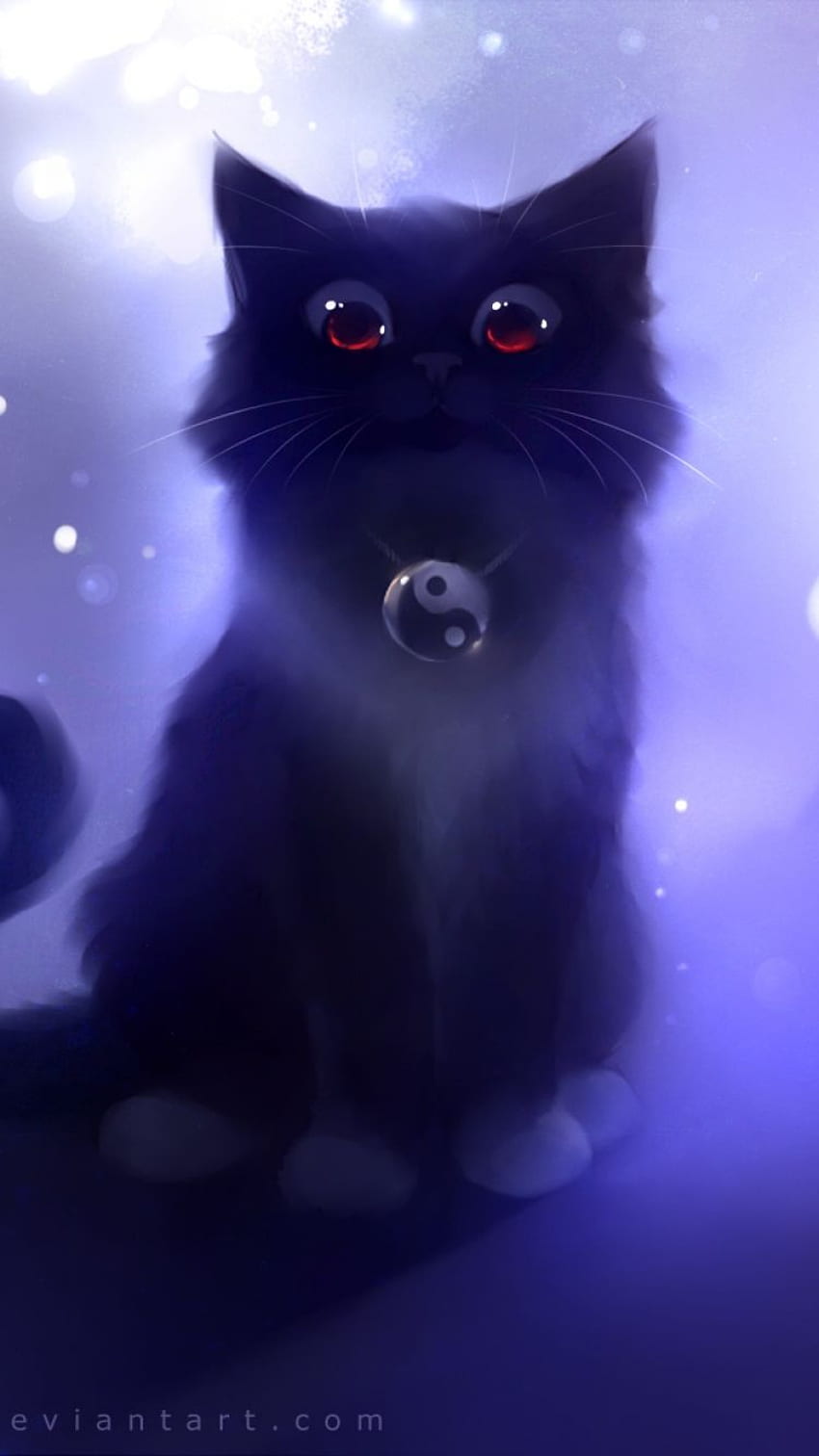Kawaii Anime Cat 2020, gato morado fondo de pantalla del teléfono | Pxfuel