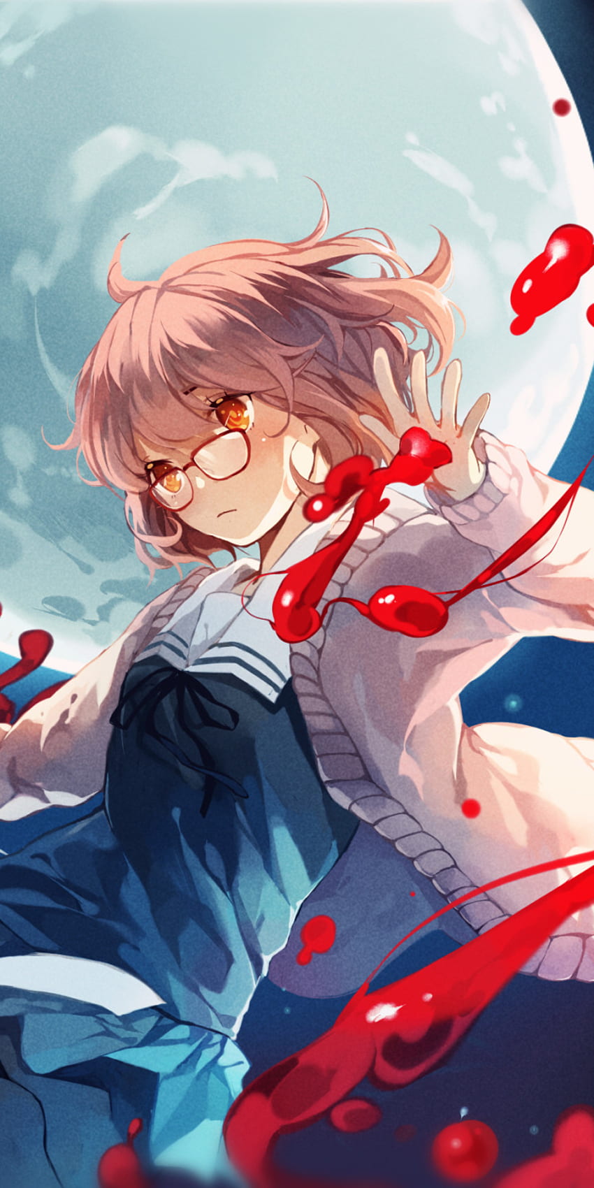 Kyoukai no kanata, anime, beyond the boundaries, sky, HD phone wallpaper