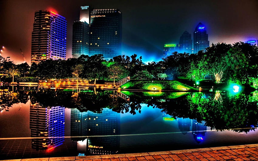 Best for Laptop, City Lights HD wallpaper