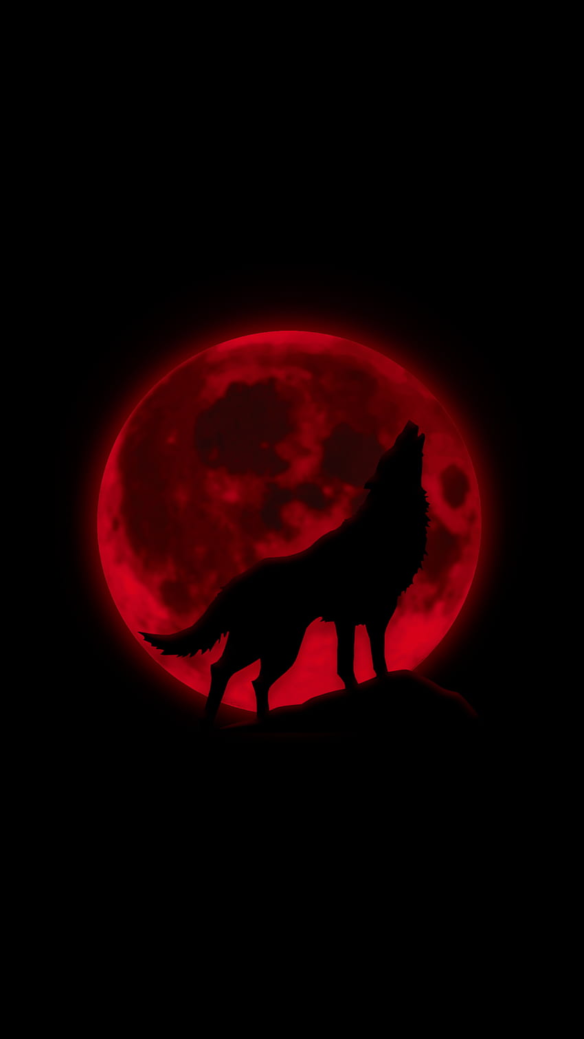 Le loup - Rouge foncé par moi (version iphone) : i, Cool Red Wolf Fond d'écran de téléphone HD