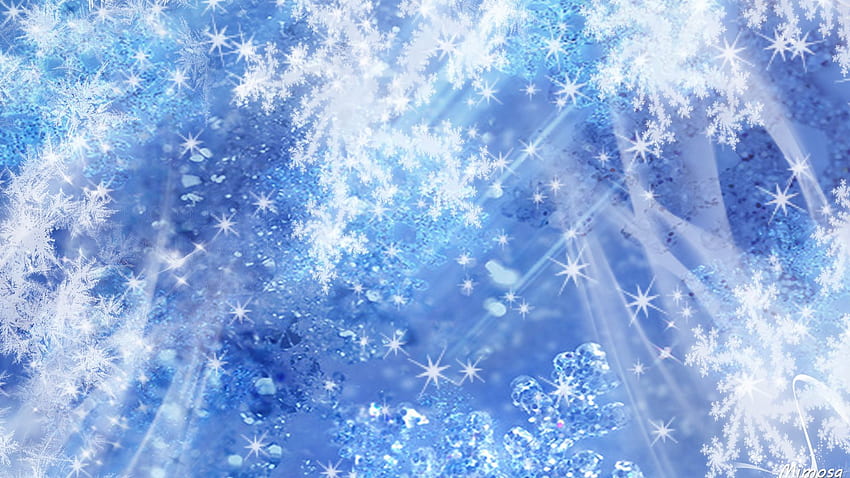 Christmas, Star, Artistic, Blue, Gradient, Frost HD wallpaper