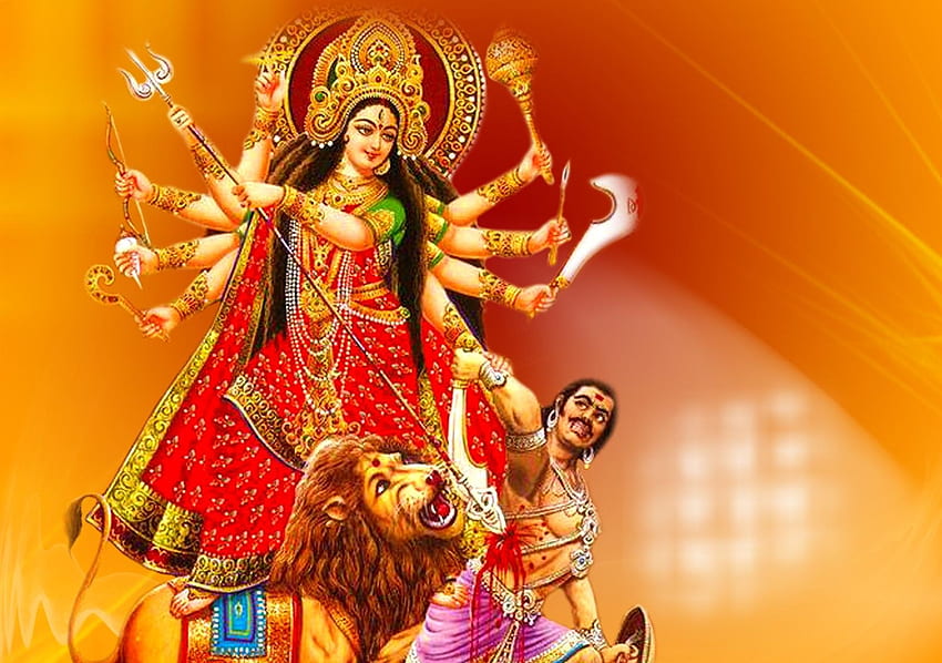 Jai Mata Di MAA Durga Piękne Navratri i Durga Ashtami Puja Tapeta HD
