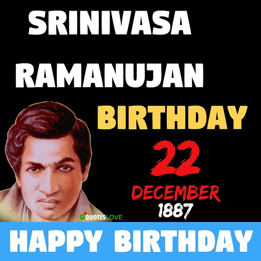 ล่าสุด) Srinivasa Ramanujan Birtay - วันคณิตศาสตร์แห่งชาติ - 22 ธันวาคม 2565 วอลล์เปเปอร์โทรศัพท์ HD