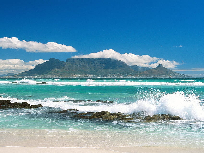 Nature, Sea, Waves, Coast, Land, South Africa HD wallpaper