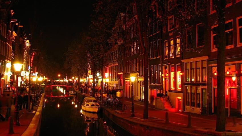 アムステルダム オランダ アット ナイト ヴィエ アムステルダム [] は、モバイル、タブレット向けです。 歓楽街を探索します。 歓楽街、薄赤の背景、9 区 高画質の壁紙