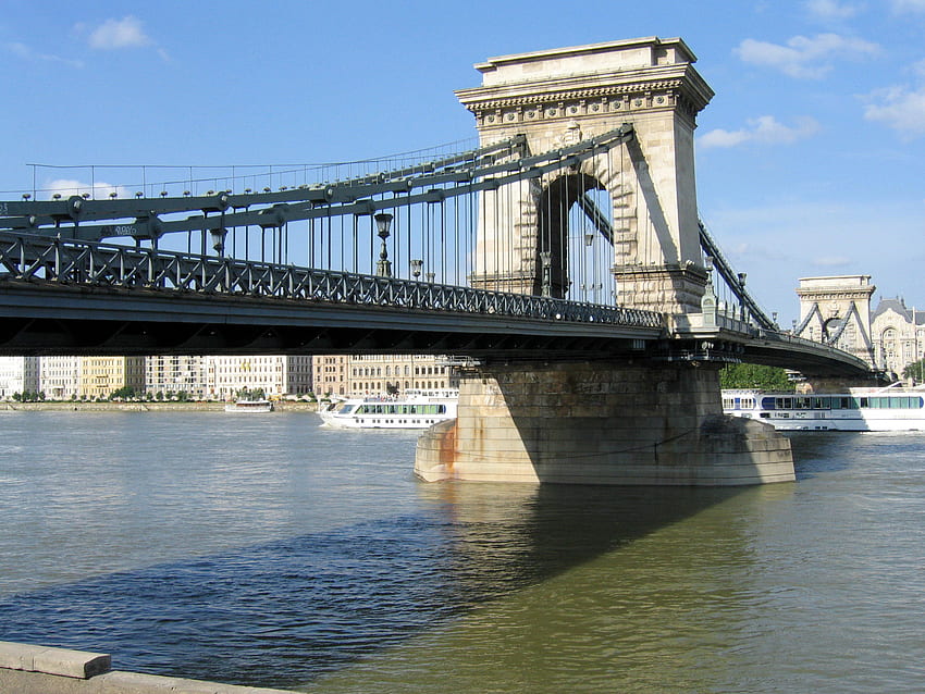Kettenbrücke, Brücke, Ungarn, Donau, Budapest HD-Hintergrundbild