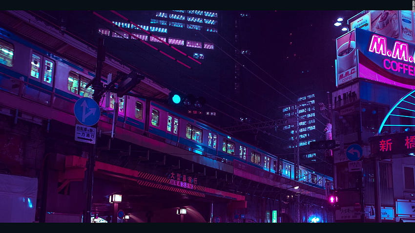 Estética de Tokio, Tokio Púrpura fondo de pantalla