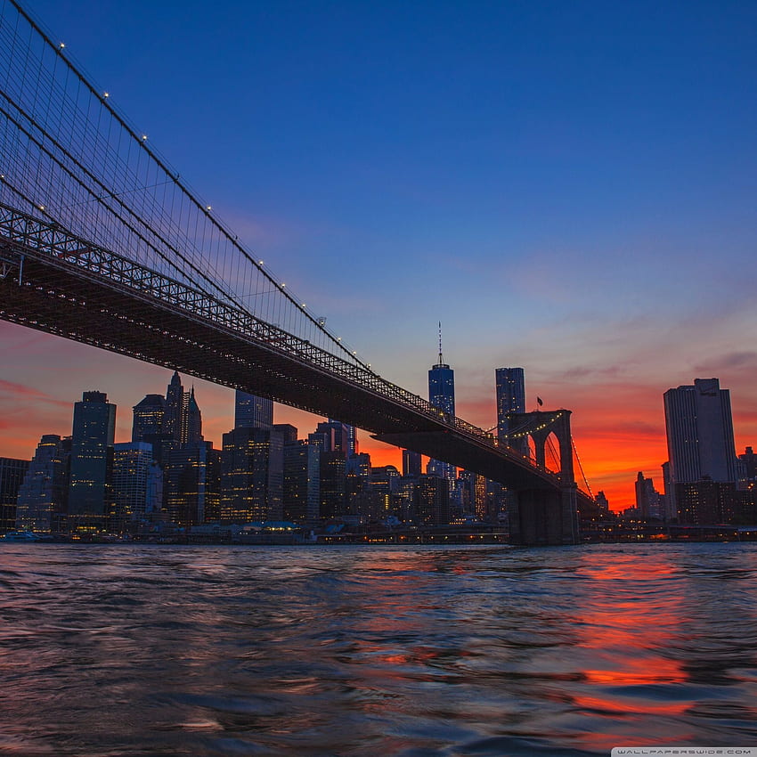New York City, Brooklyn Bridge View Ultra Background HD phone wallpaper