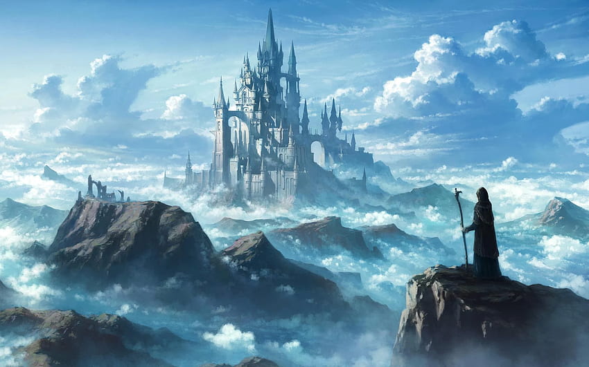 Beautiful Fantasy Castle, Castle Art HD wallpaper