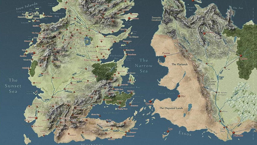 Interactive Game of Thrones map will make you an expert on Westeros HD wallpaper