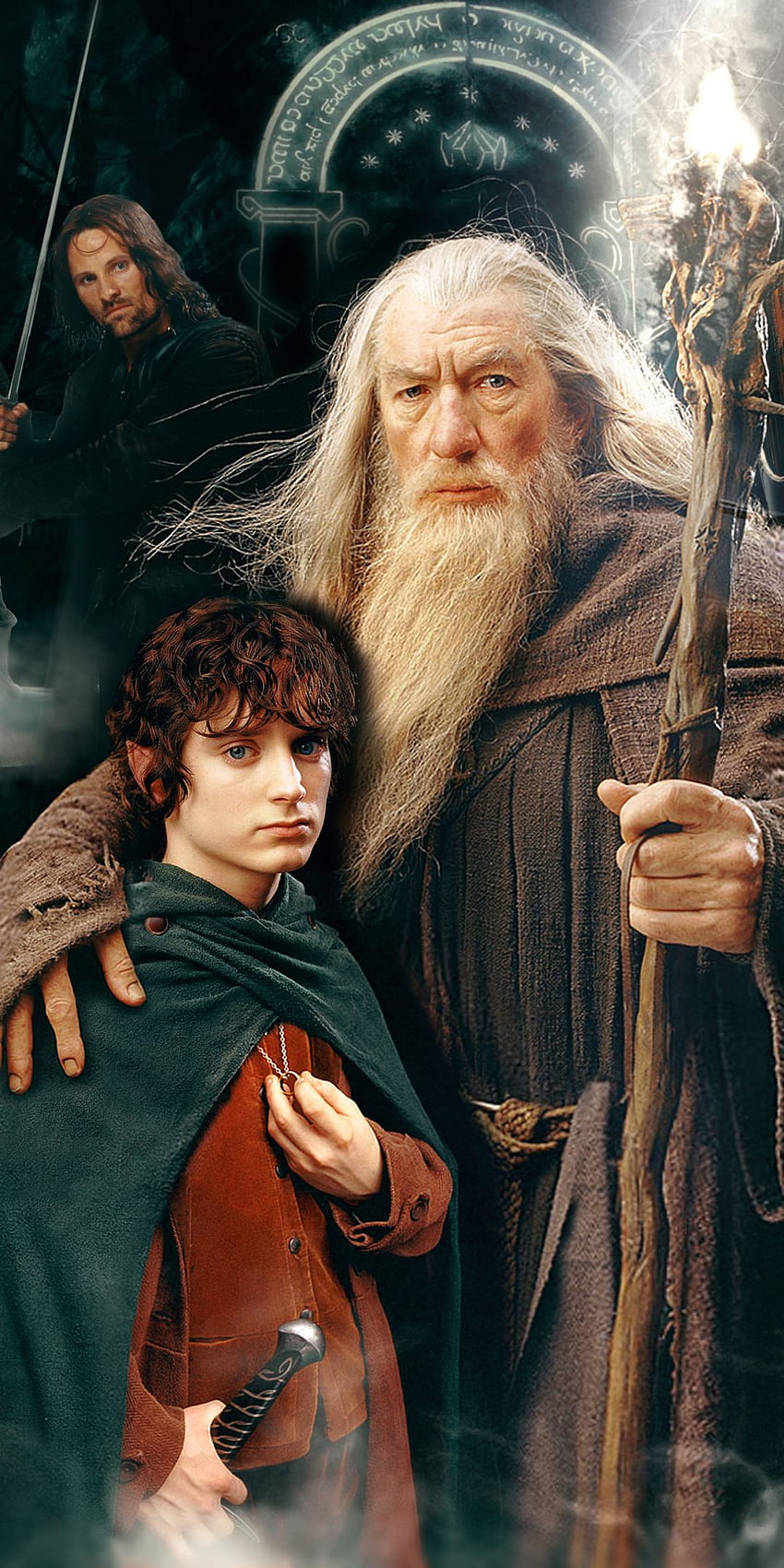 Władca Pierścieni Gandalf Frodo Tapeta na telefon HD