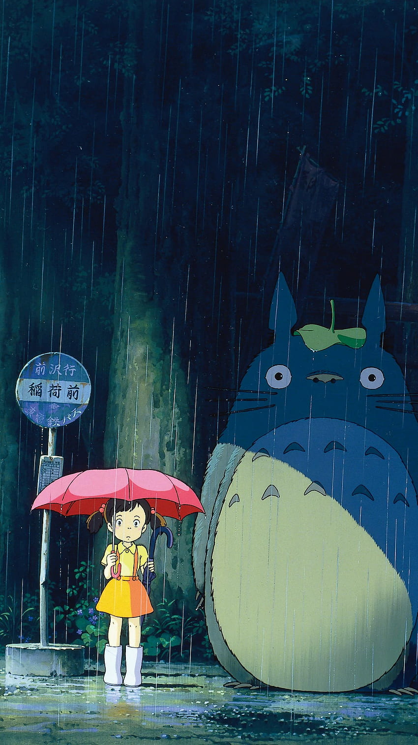 Mi vecino Totoro (1988) Teléfono, Studio Ghibli Totoro fondo de pantalla del teléfono