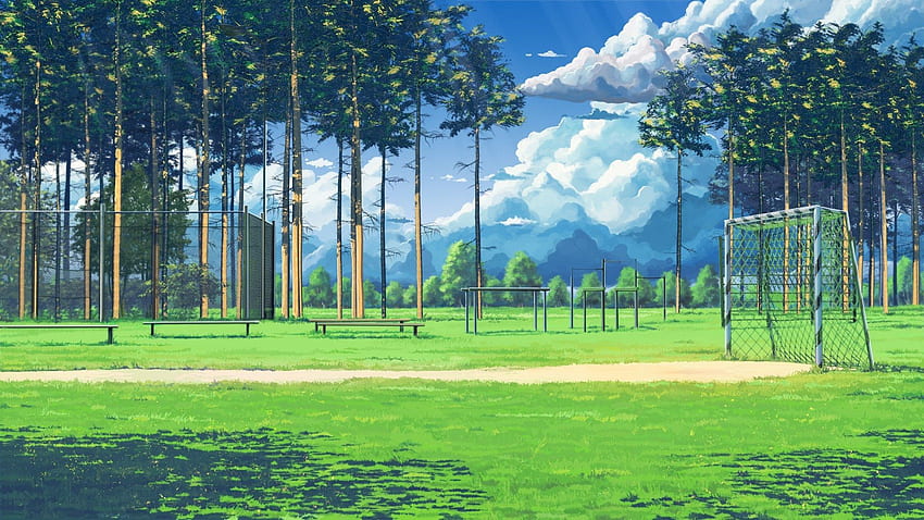 Anime, football playground Full HD wallpaper
