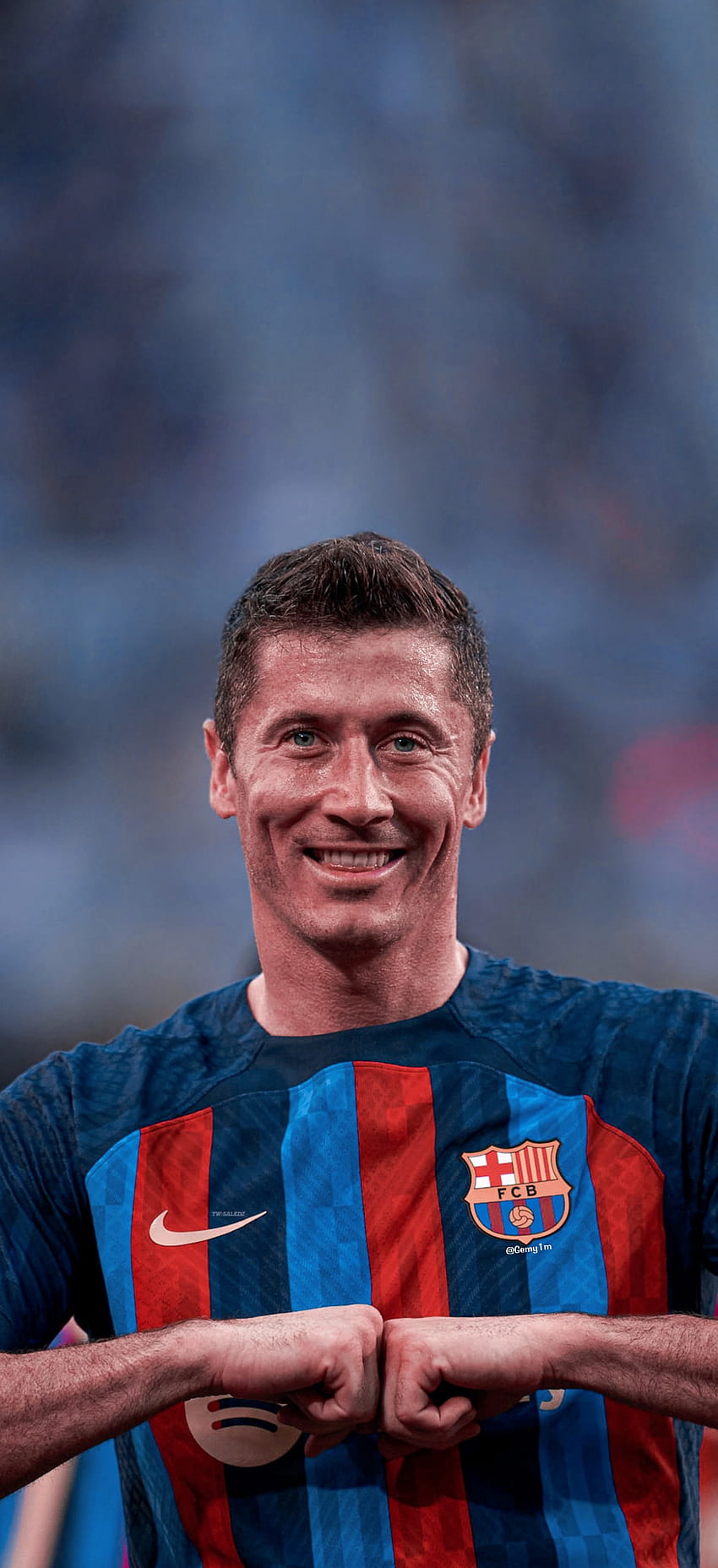 Lewandowski, Sporttrikot, Kragen HD-Handy-Hintergrundbild
