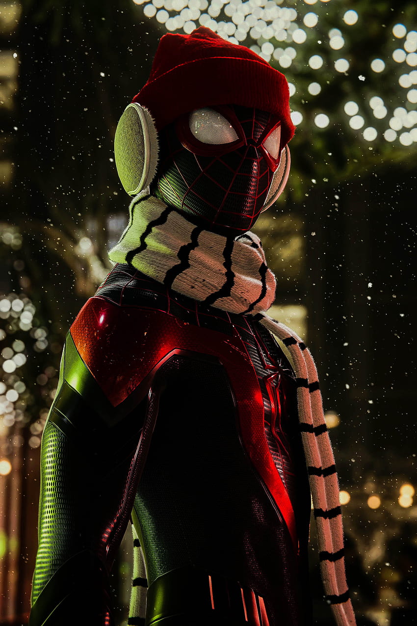 Spider-Man, Christmas, ps5 HD phone wallpaper